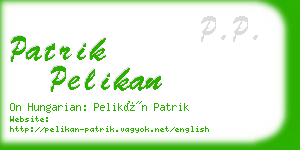 patrik pelikan business card